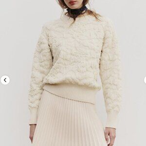 ZARA Pearled Cable Knit Sweater - Size Medium NEW WITH TAG!